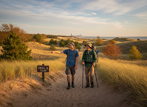 Trail 9 in Indiana Dunes State Park